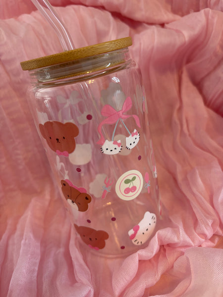 HK Teddy Glass Cup