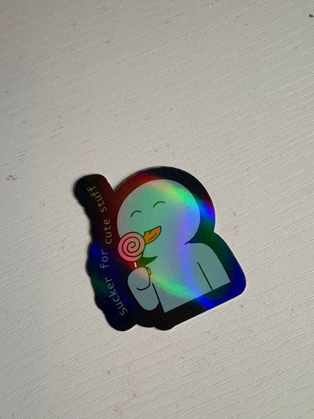 Sucker for cute stuff Sticker