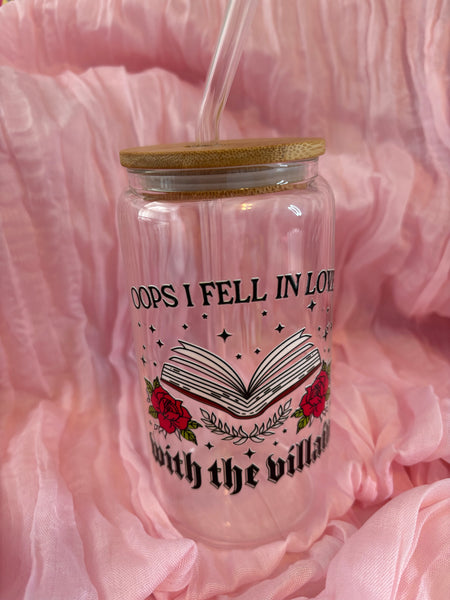 Oops fell in love villain Glass Cup