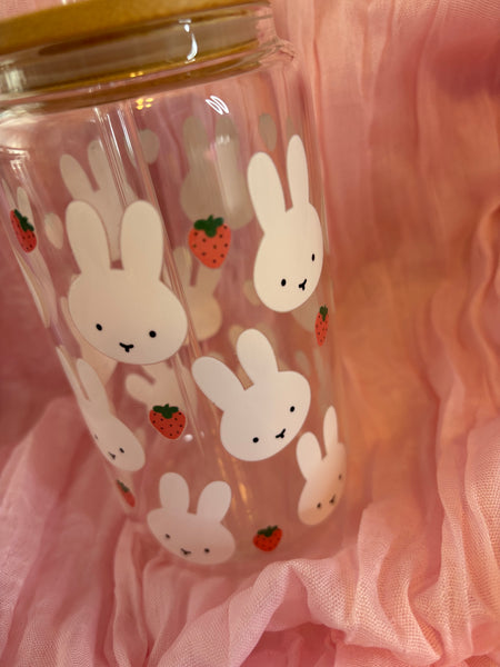 Miffy Strawberry Glass Cup