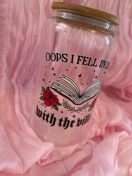 Oops fell in love villain Glass Cup
