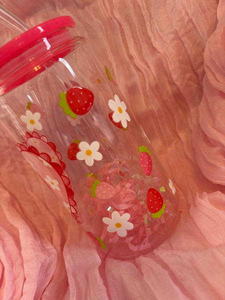 Strawberry Heart Sonnybaby Glass Cup