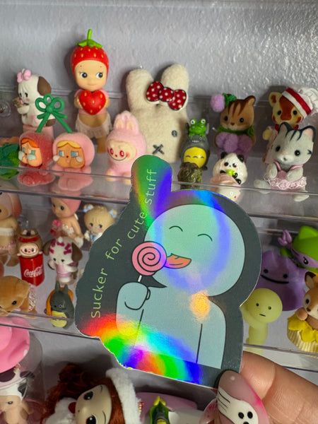 Sucker for cute stuff Sticker
