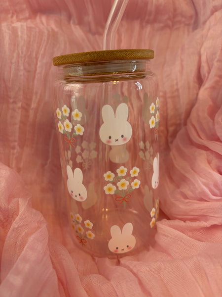 Miffy Floral Glass Cup