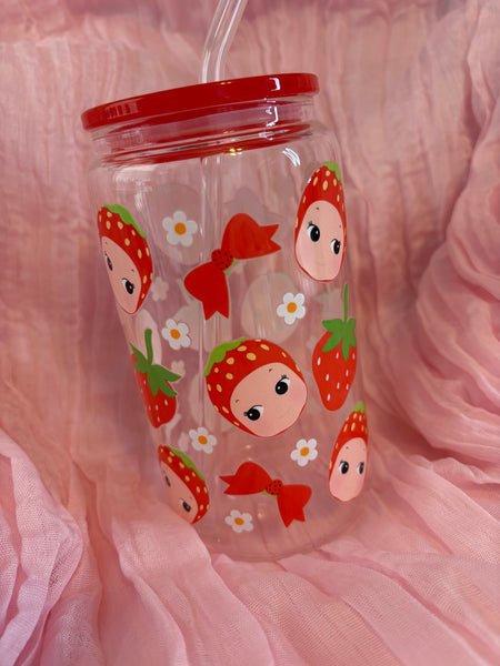 Strawberry Bow Sonny Baby Glass Cup