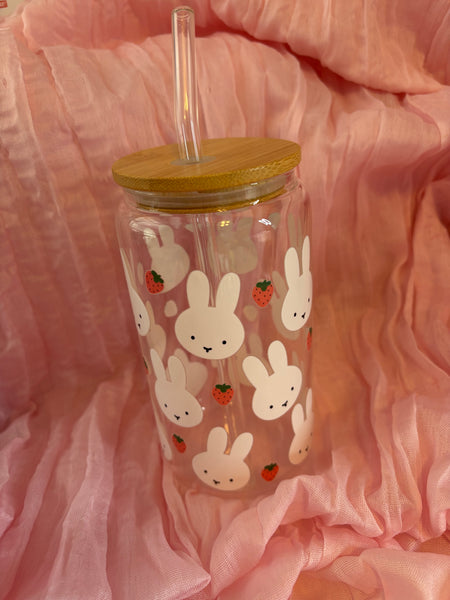 Miffy Strawberry Glass Cup